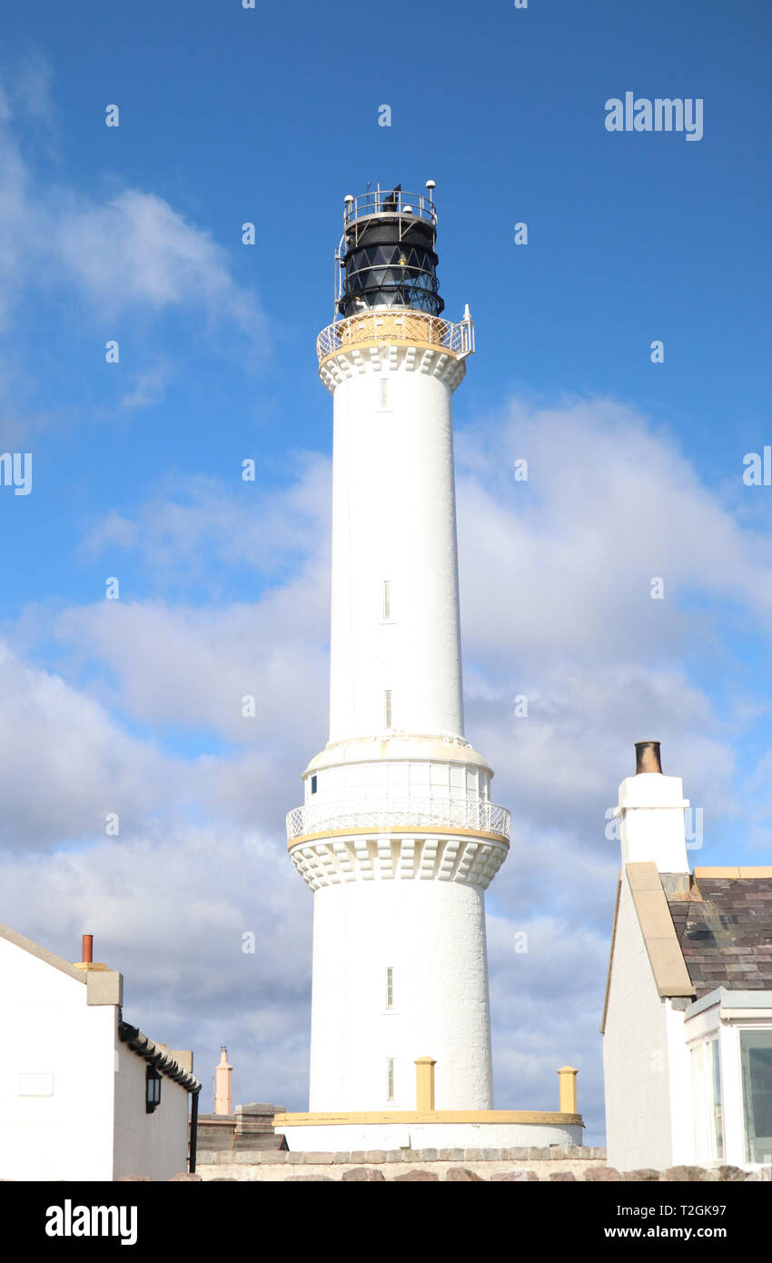 Girdleness Leuchtturm à Aberdeen, en Ecosse. Banque D'Images