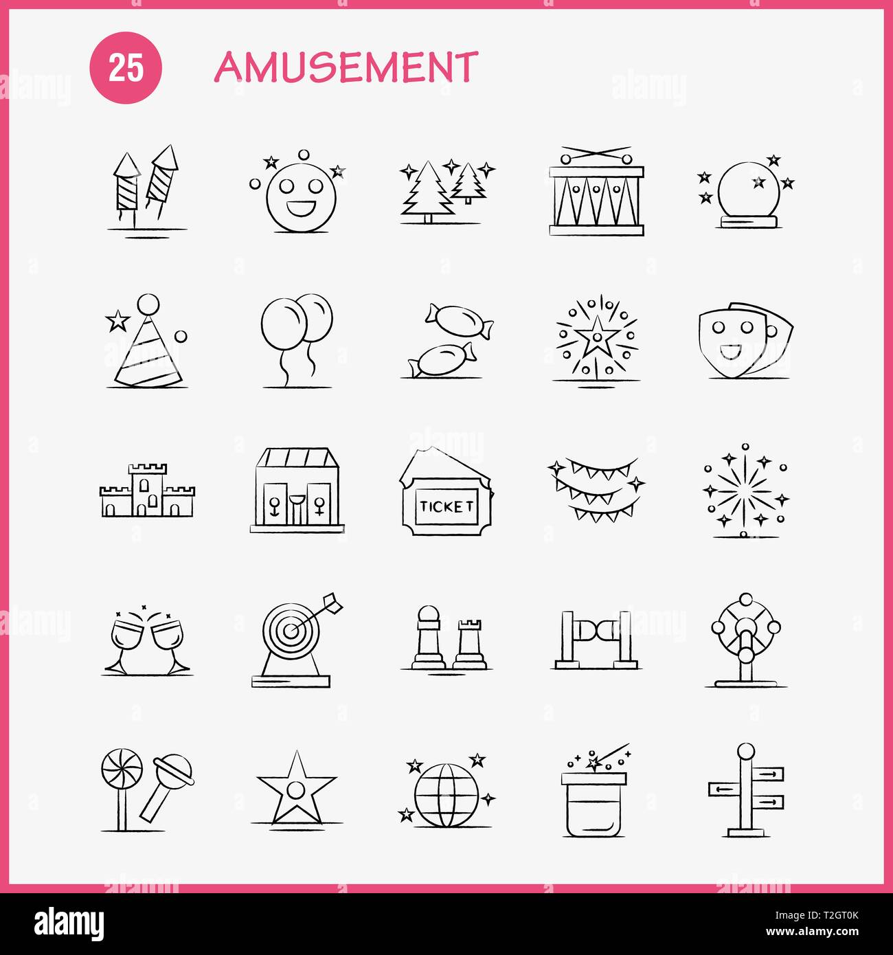 L'icône de la main d'amusement pour le Web, Print et Mobile UX/UI Kit. Tels que : Comédie, drame, animation, théâtre, émoticônes, Carnaval, cirque, Magie Pictogr Illustration de Vecteur