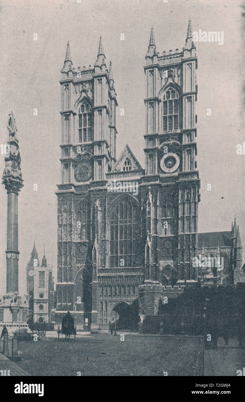 L'Abbaye de Westminster - avant de l'Ouest Banque D'Images