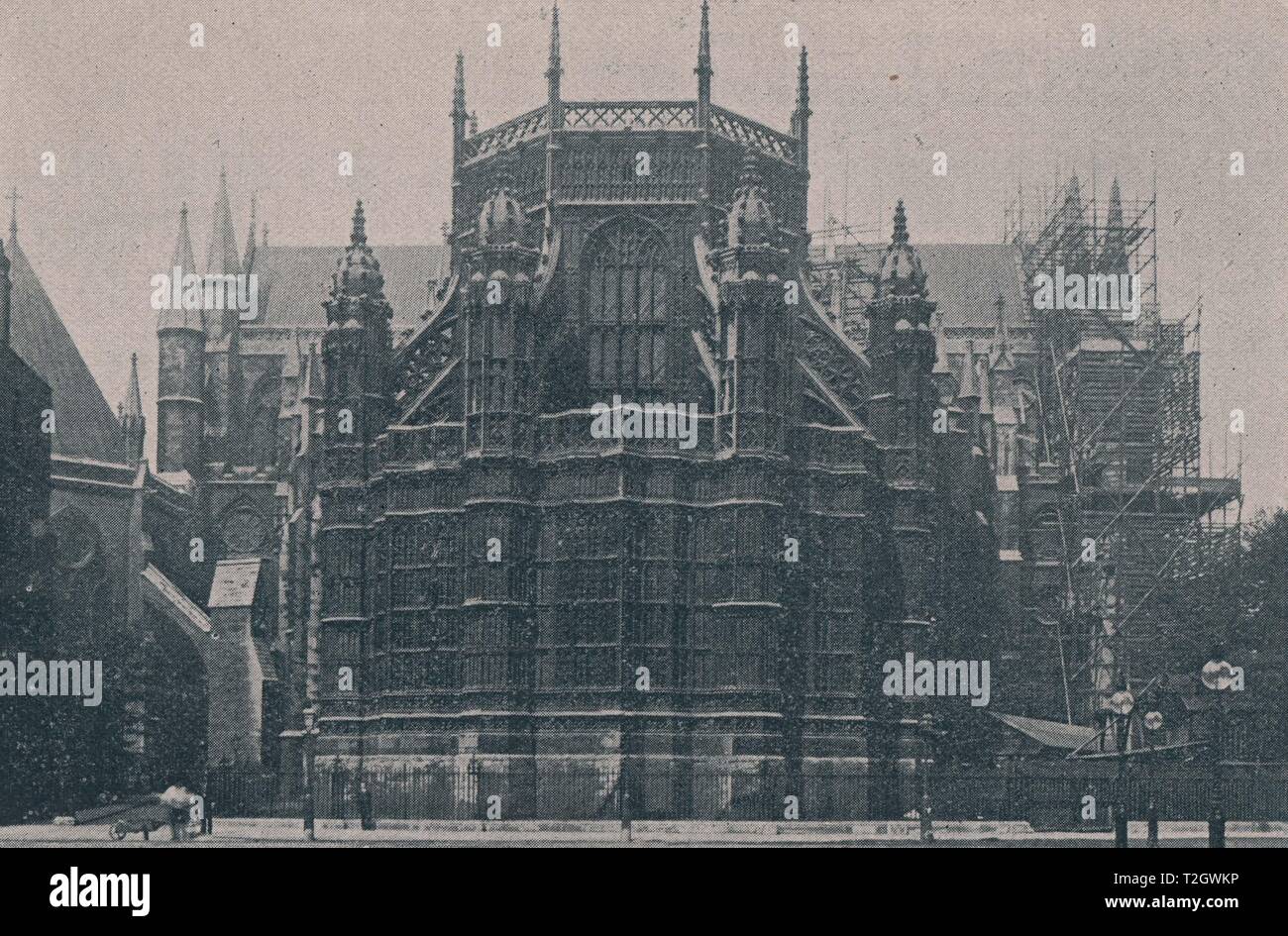 Henri VII Chapelle, Protections extérieures - l'abbaye de Westminster Banque D'Images