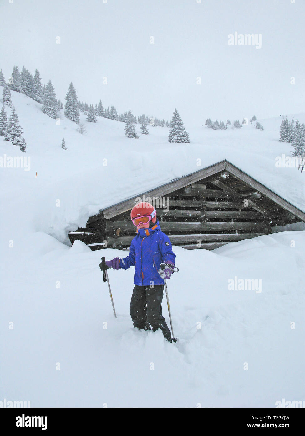 Gril ski à Kitzbuel, Autriche Banque D'Images