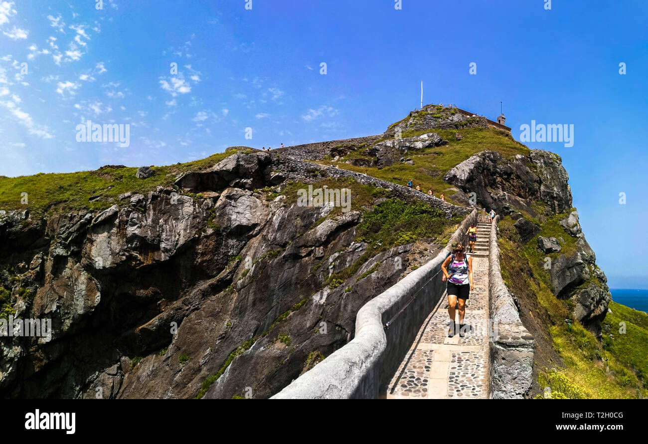 Paysage pittoresque de San Juan de Gaztelugatxe, Bermeo, Pays Basque, Espagne Banque D'Images