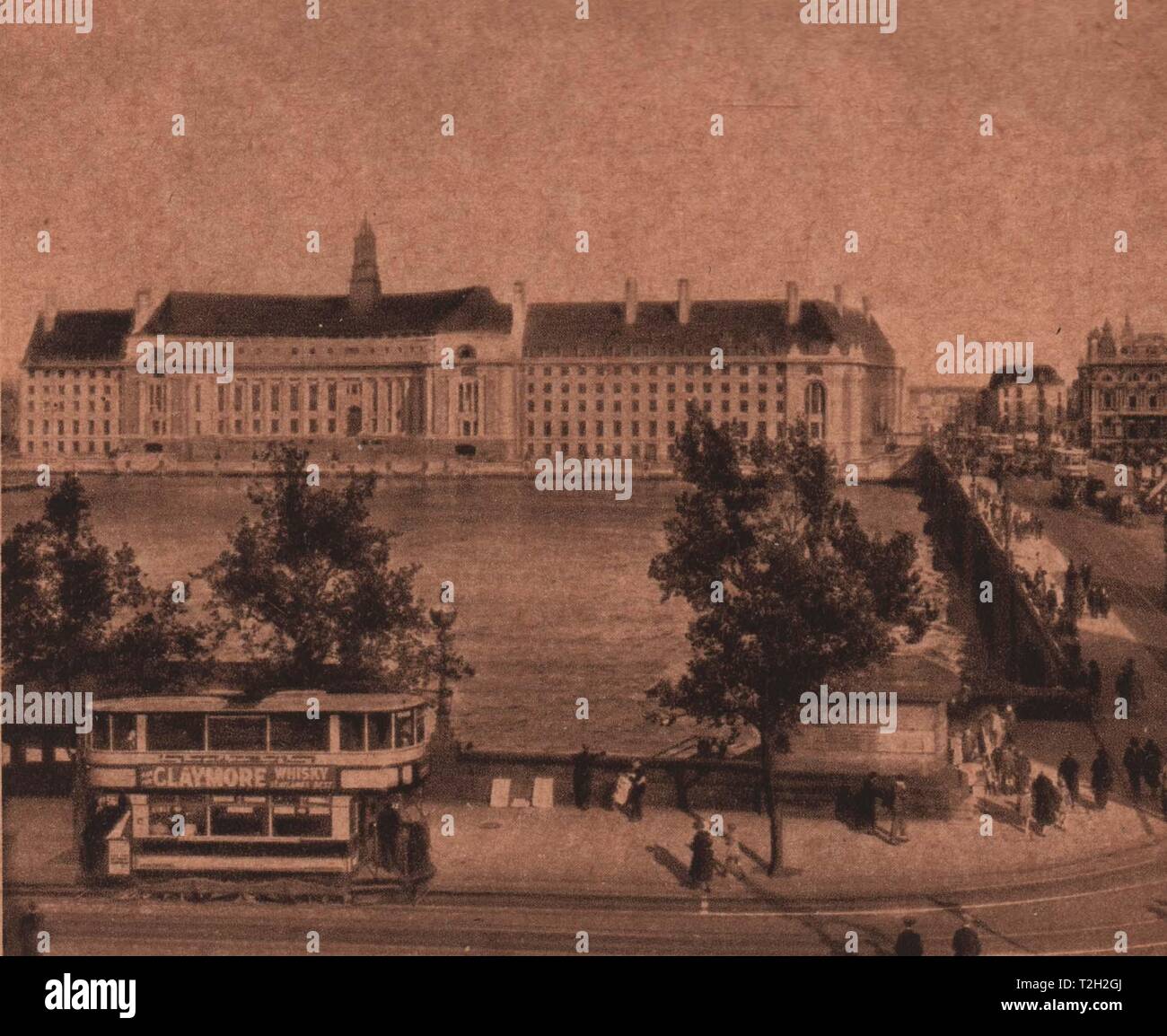 County Hall & Westminster Bridge, Londres Banque D'Images