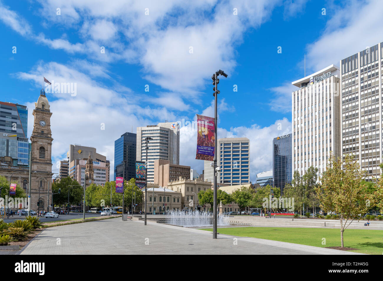 Adélaïde, Australie. Square Victoria dans le quartier central des affaires (CBD), Adélaïde, Australie du Sud, Australie Banque D'Images