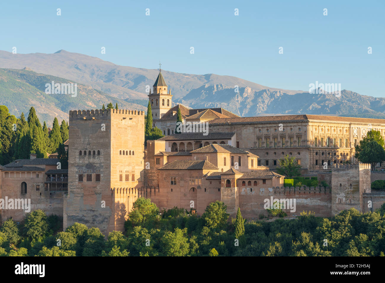 Palais de l'Alhambra à Grenade, Espagne, Europe Banque D'Images