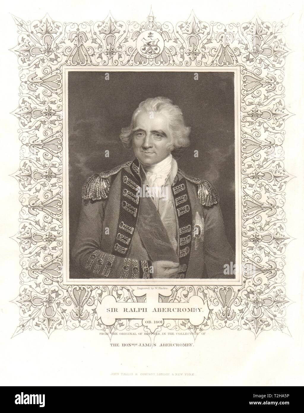 L'histoire britannique. Sir Ralph Abercromby/Abercrombie. Guerres napoléoniennes. 1849 TALLIS Banque D'Images