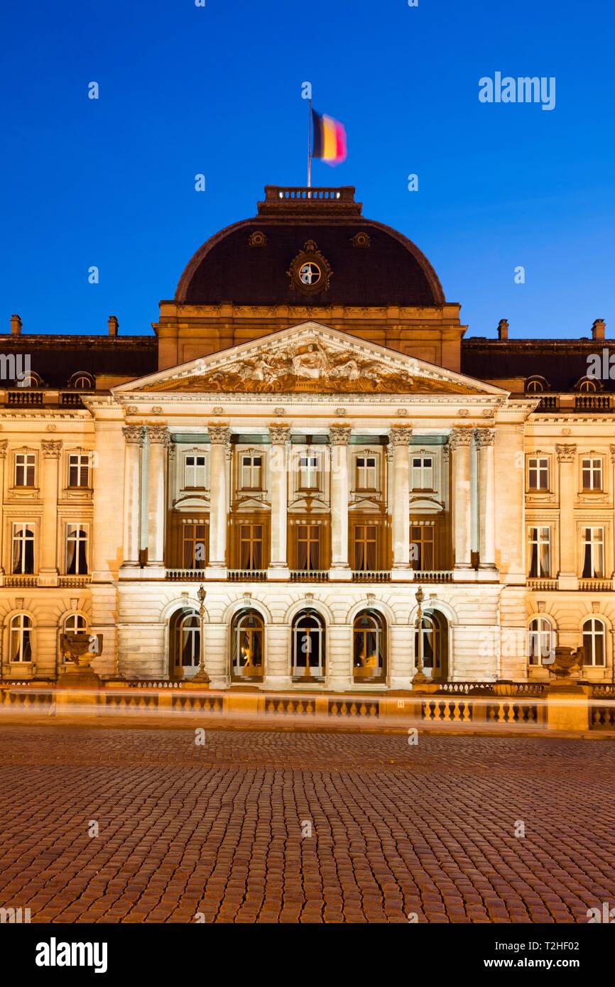 Palais Royal, Crépuscule, Bruxelles, Belgique Banque D'Images