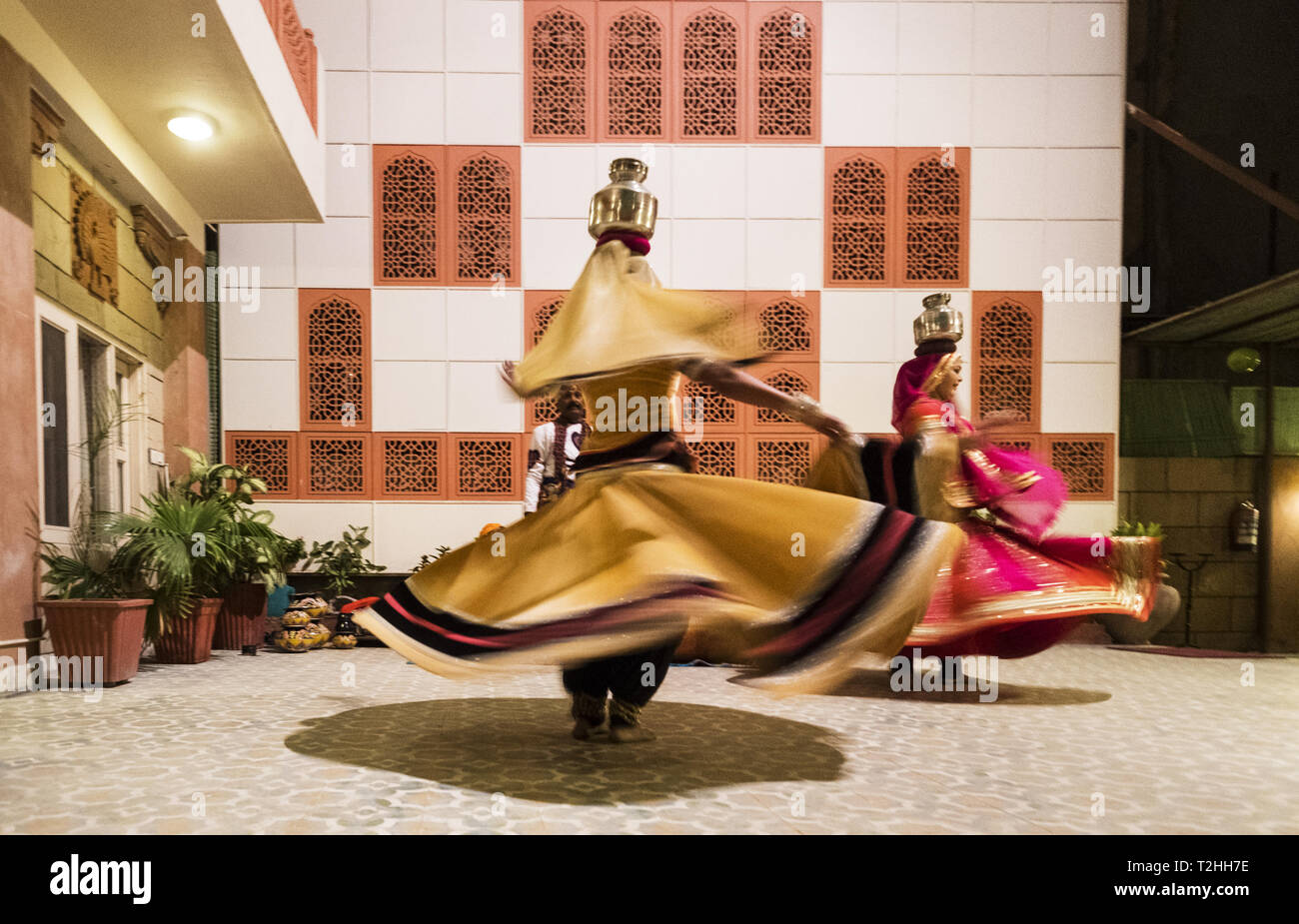 Danseurs gitans à Pushkar, Rajasthan, Inde, Asie Banque D'Images