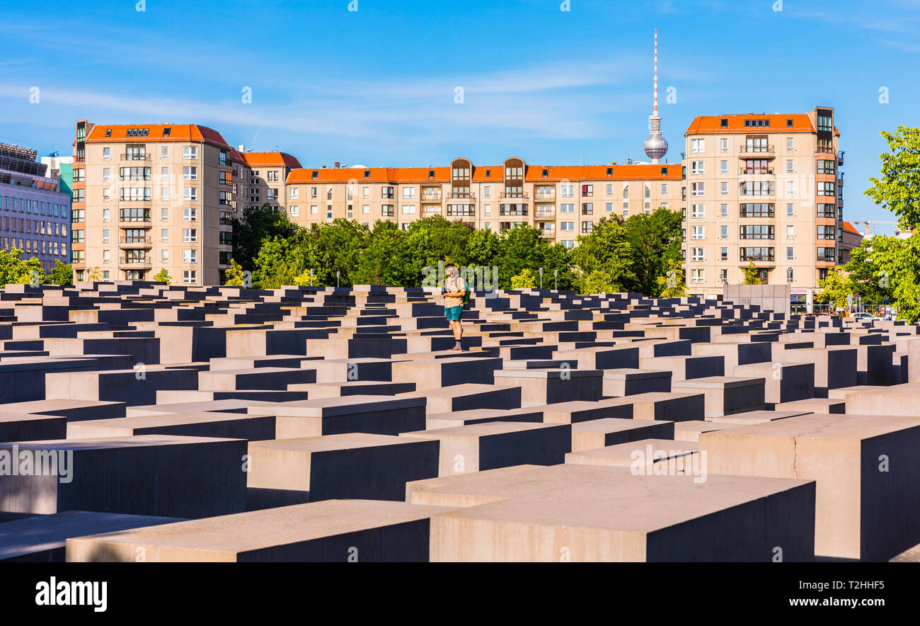 Mémorial aux Juifs assassinés d'Europe à Berlin, Allemagne Banque D'Images