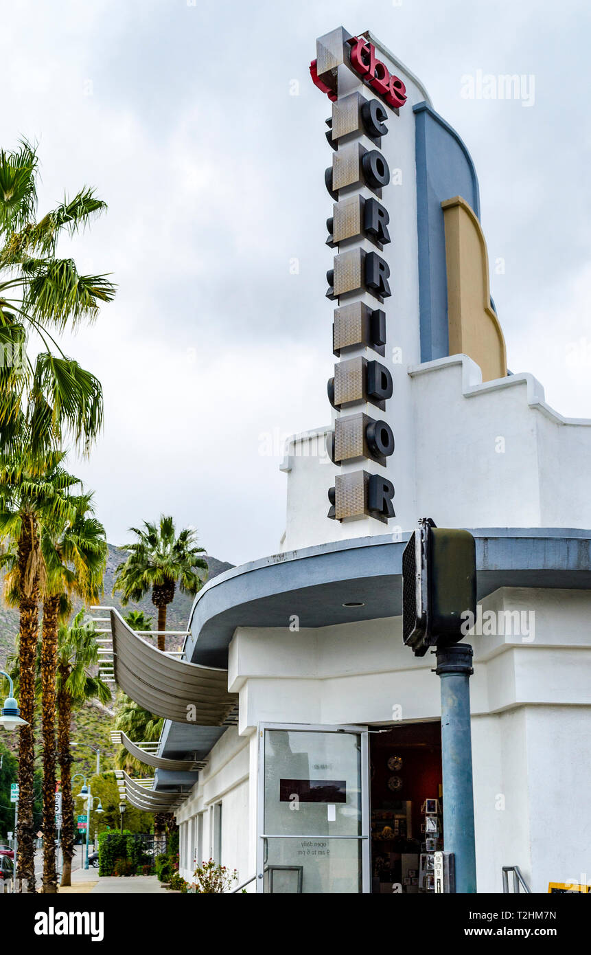 Palm Springs, Californie,USA,resort,ville,luxe, hangout, désert, vacances, séjour, commerces, restaurants, hotels,eaterys,Danemark,2019, superbloom, vert, Banque D'Images