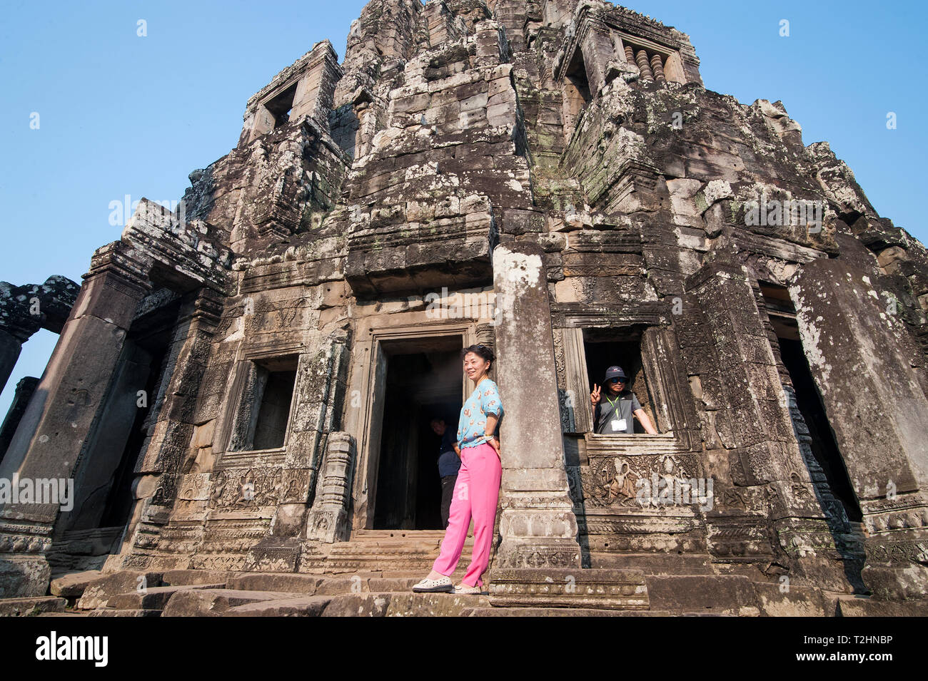 Cambodge : Angkor Wat Temples près de Siem Reap Banque D'Images