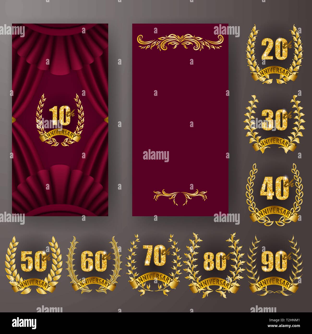 Ensemble D Anniversaire Carte Invitation Vip Avec Couronne De Laurier Numero Embleme Or Decoratif De Jubile Sur Fond Marron De L Element De Luxe Cadre Bor Image Vectorielle Stock Alamy Ensemble D Anniversaire Carte Invitation Vip Avec Couronne De Laurier Numero Embleme Or Decoratif De Jubile Sur Fond Marron De L Element De Luxe Cadre Bor Image Vectorielle Stock Alamy