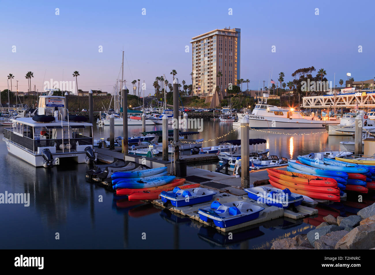 Le port d'Oceanside Village, San Diego County, Californie, États-Unis d'Amérique Banque D'Images