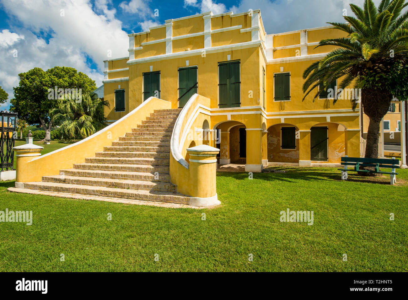 Ancienne maison des douanes danois, Christiansted National Historic Site, Christiansted, Sainte-Croix, US Virgin Islands, Caribbean Banque D'Images