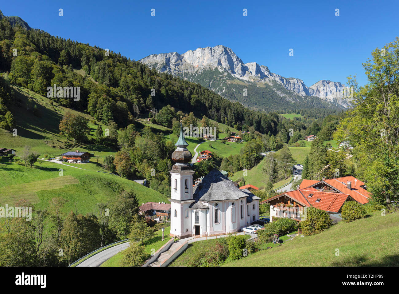 Église de pèlerinage Maria Gern dans le parc national de Berchtesgaden, Allemagne, Europe Banque D'Images