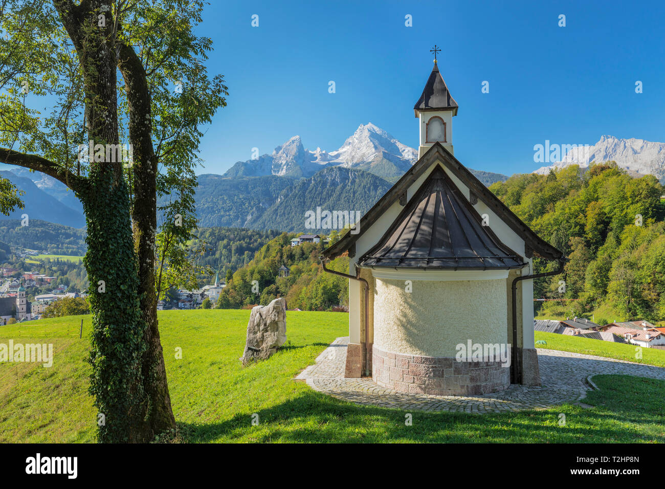 Chapelle de montagnes dans la région de Berchtesgaden, Allemagne, Europe Banque D'Images