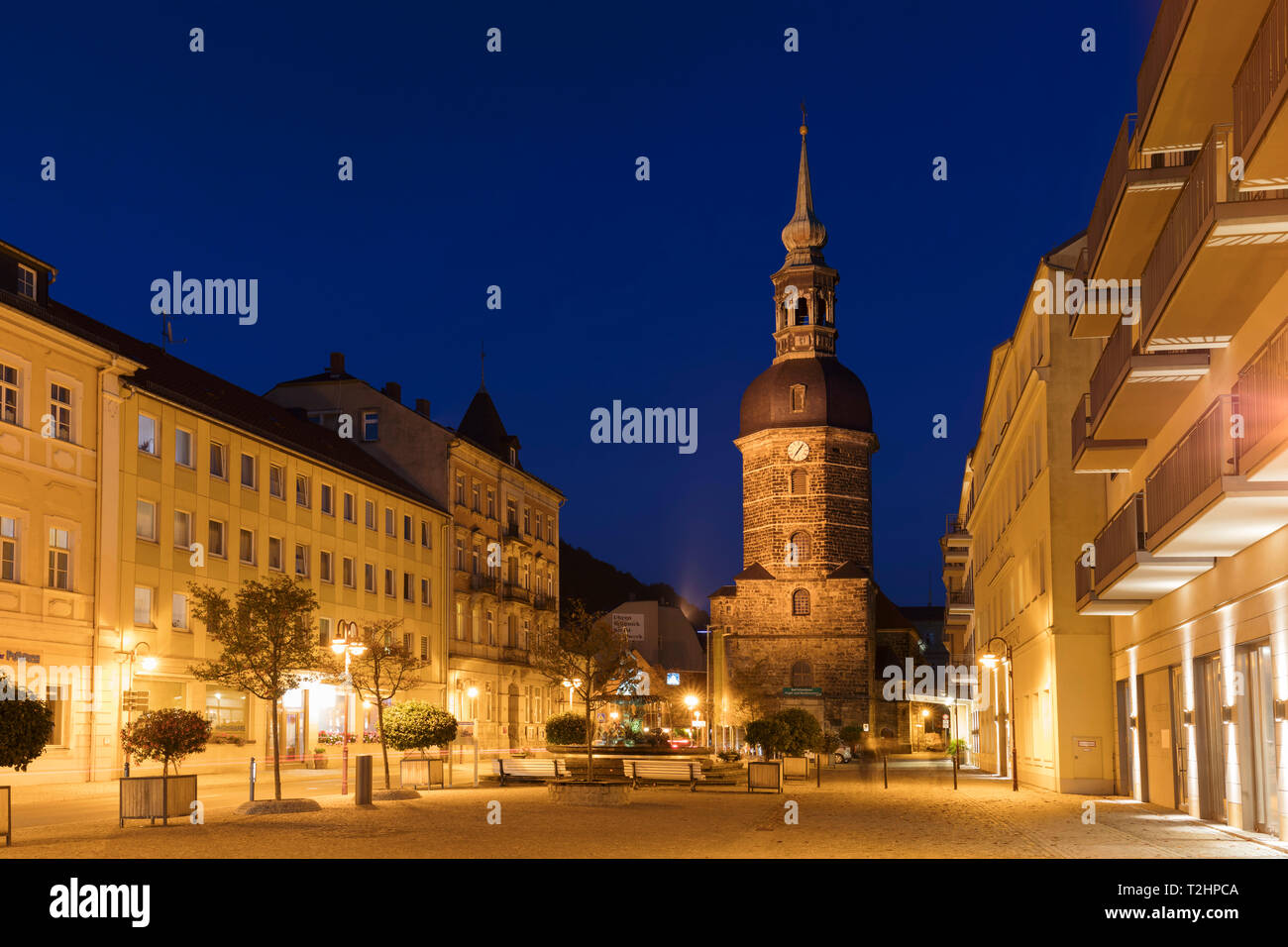 Kirchengemeinde St. Johannis de nuit à Bad Schandau, Allemagne, Europe Banque D'Images