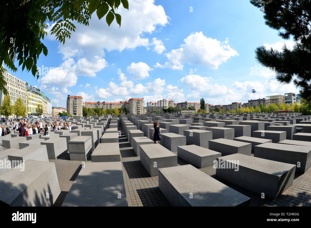 Mémorial de l'holocauste, le Mémorial aux Juifs assassinés d'Europe, l'Allemagne, Berlin Banque D'Images