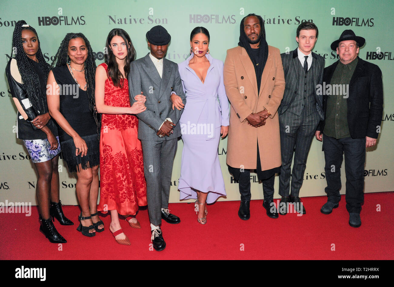 New York, NY - 1 Avril 2019 : Cast and crew assister à HBO's 'fils' Natif de dépistage à Guggenheim Museum Banque D'Images