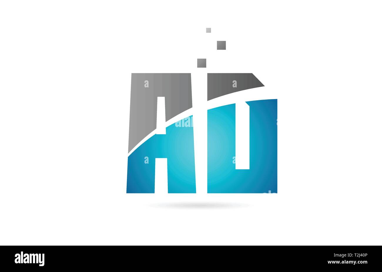Lettre alphabet gris bleu d'une combinaison AD logo design adapté pour une société ou entreprise Illustration de Vecteur
