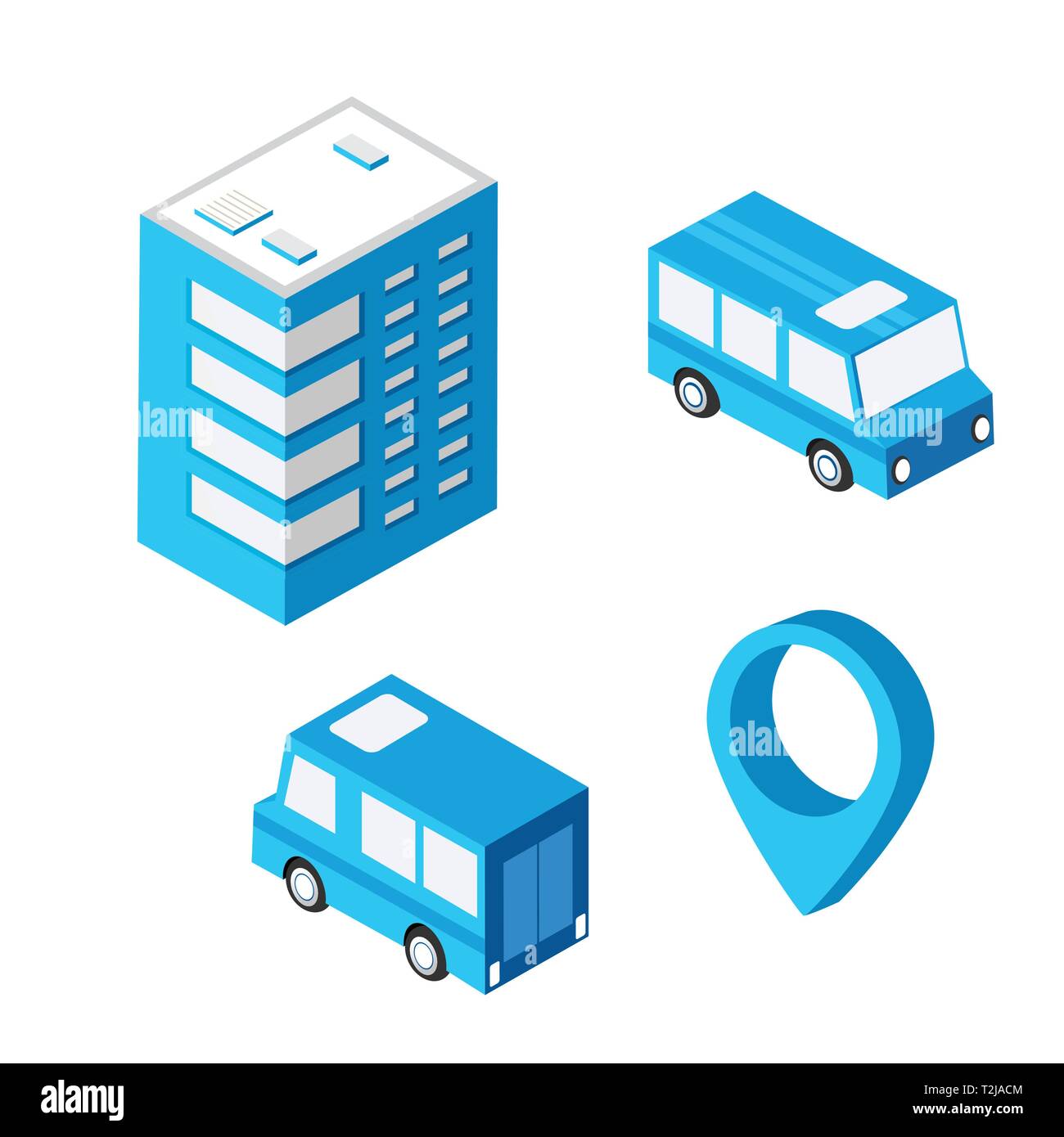 Maison de ville isométrique urbaine de l'infrastructure de l'économie. Ville paysage parcs arbres vecteur illustration Illustration de Vecteur