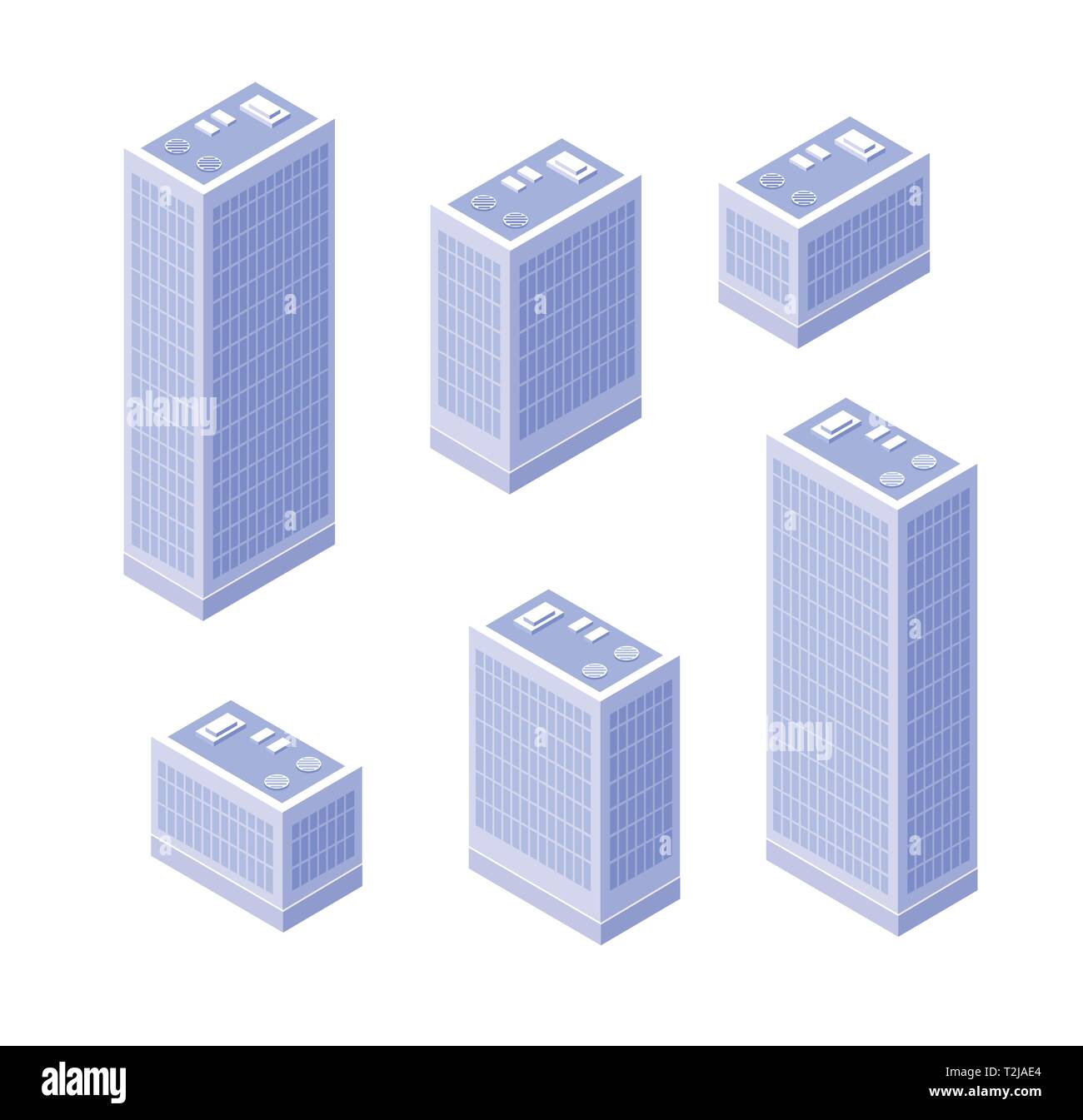 Maison de ville isométrique urbaine de l'infrastructure de l'économie. Ville paysage parcs arbres vecteur illustration Illustration de Vecteur