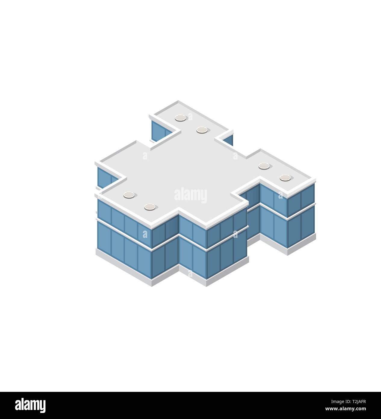 Maison isométrique urban city infrastructure de l'économie. Ville paysage parcs arbres vecteur illustration Illustration de Vecteur