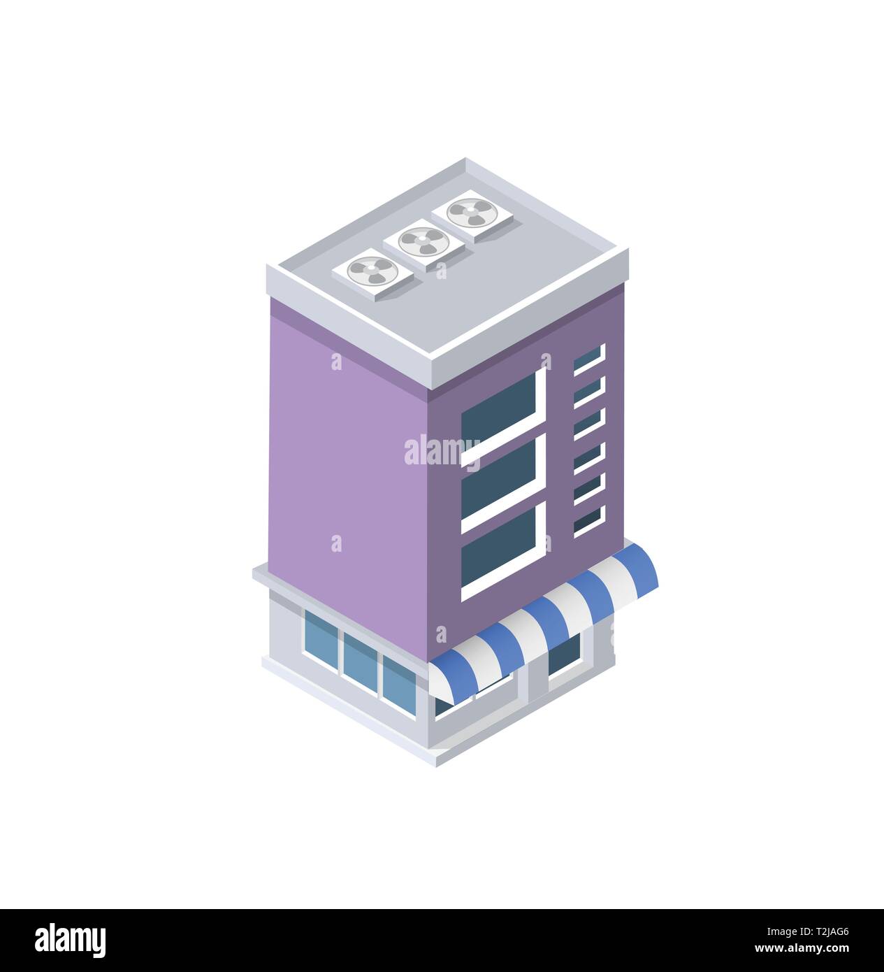 Magasin en ville isométrique urbaine de l'infrastructure de l'économie. Ville paysage parcs arbres vecteur illustration Illustration de Vecteur