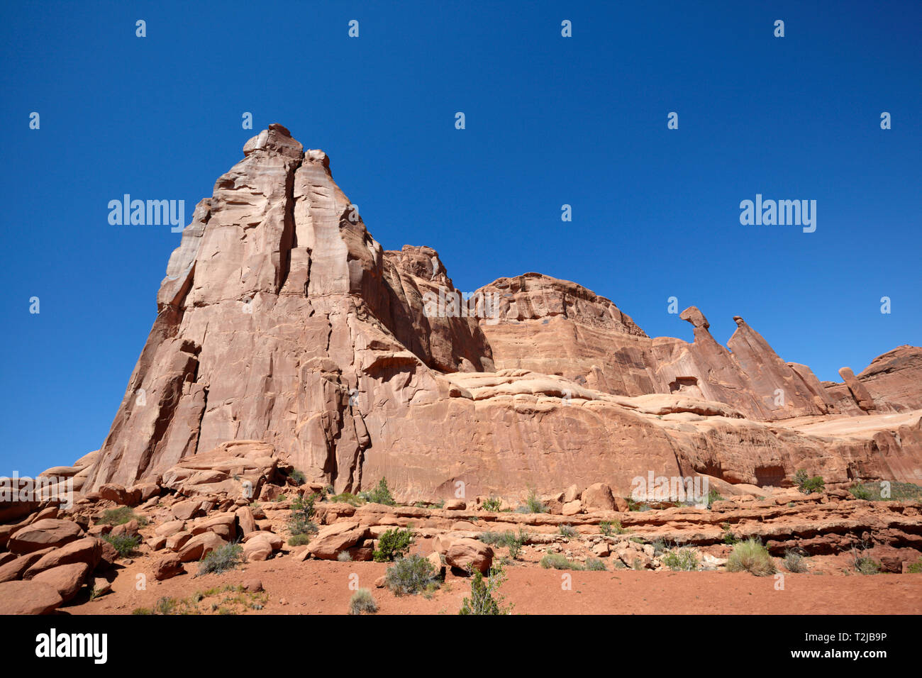 Park Avenue, Arches National Park, Utah, l'Amérique. Banque D'Images