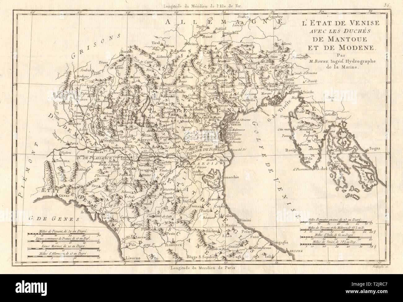 L'État de Venise, avec les duchés de Mantoue et de Modene. L'Italie. BONNE CARTE 1789 Banque D'Images