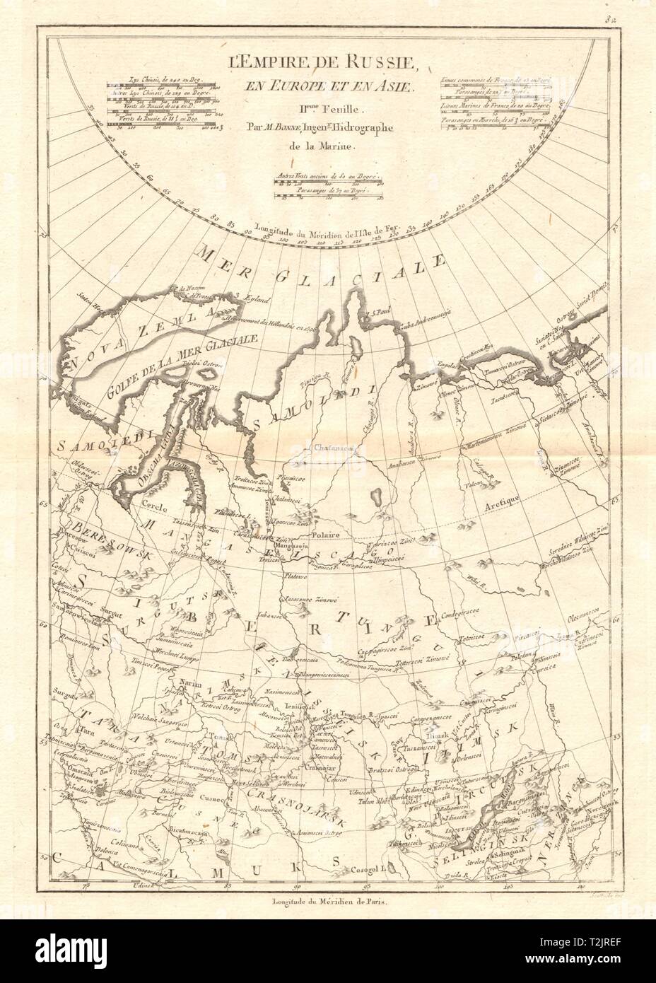 L'Empire de Russie en Europe et en Asie. 2e feuille. Centre Russie bonne carte 1790 Banque D'Images