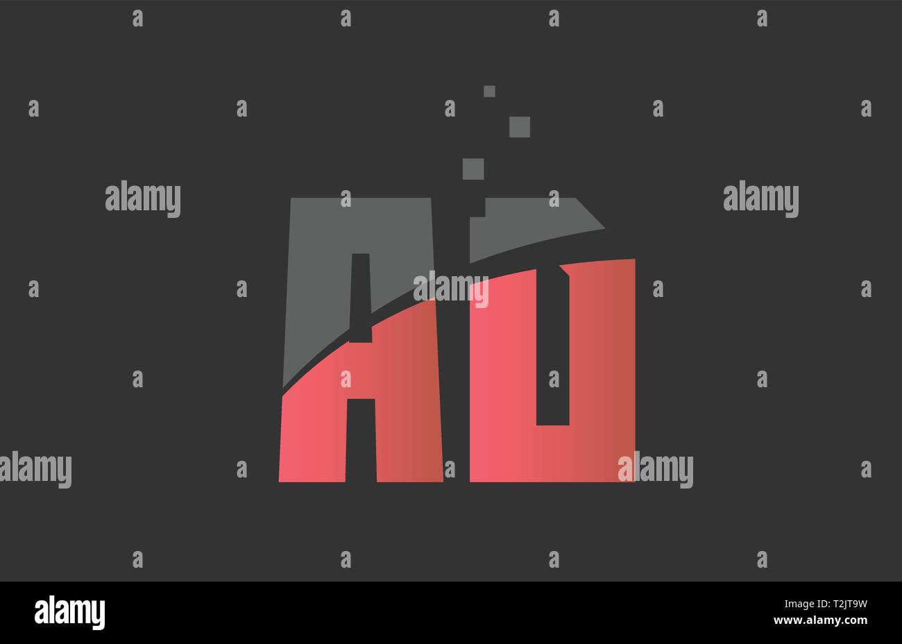 Lettre alphabet gris orange annonce une combinaison appropriée de la conception du logo d'une entreprise ou d'entreprise pour Illustration de Vecteur