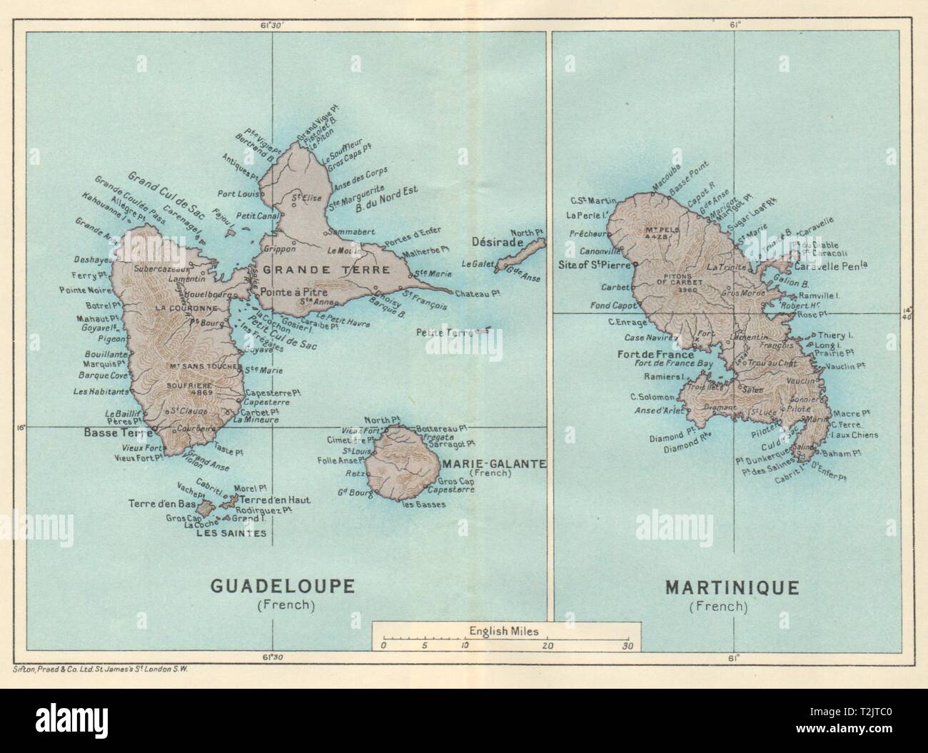Carte des antilles francaise Banque de photographies et d’images à ...