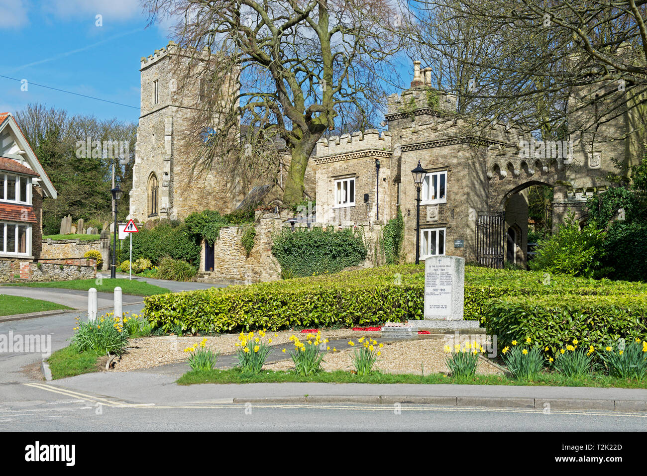 Un coin tranquille de South Cave Village, East Yorkshire, England UK Banque D'Images