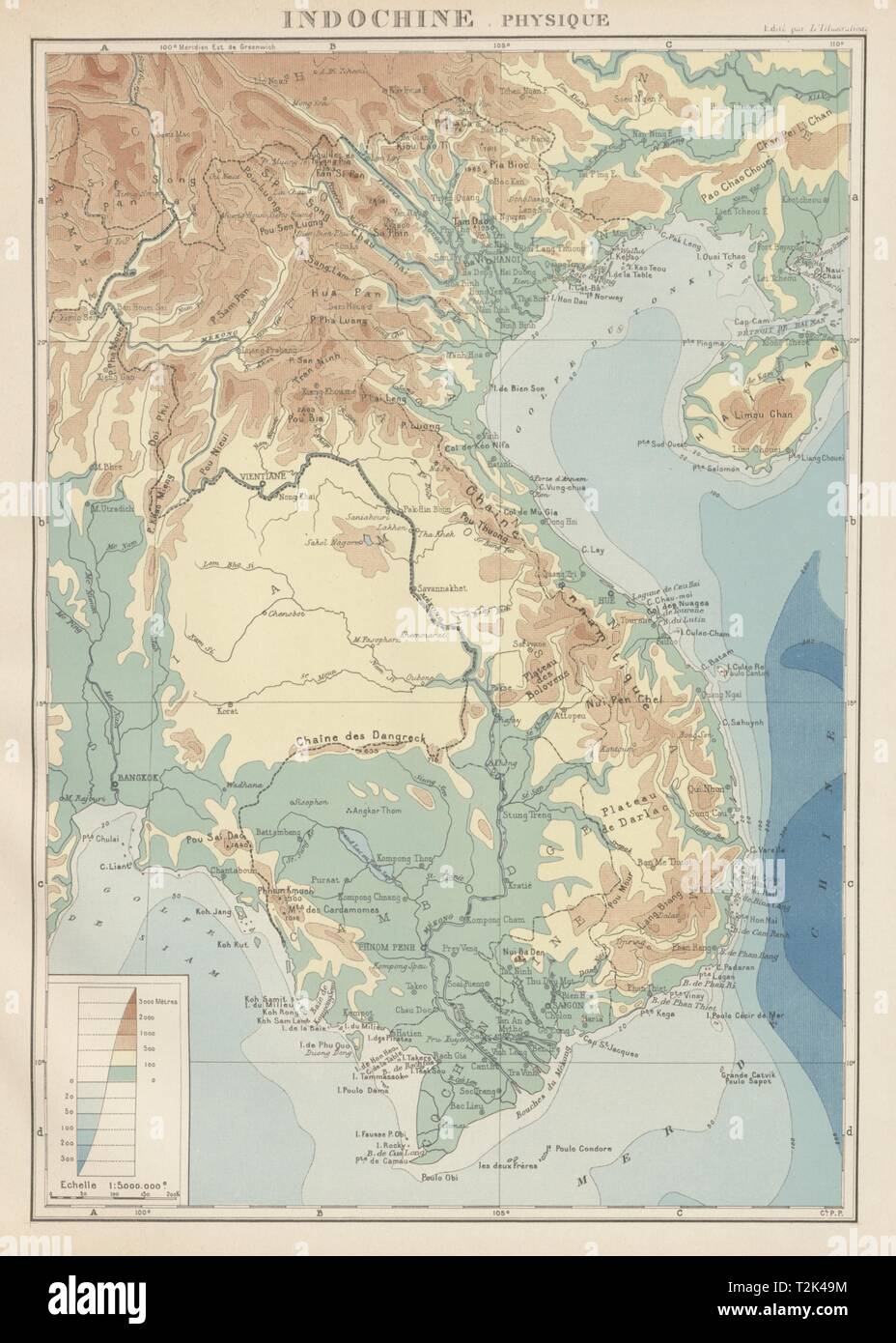 L'Indochine française coloniale. Indochine française. Le physique. La ...