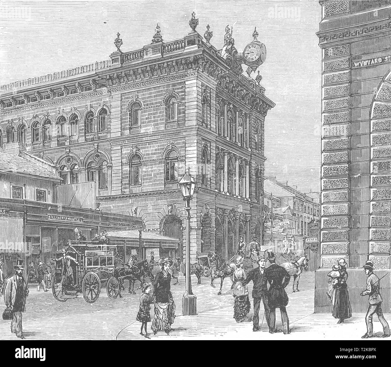 L'Australie. NSW. bureau de poste, George Street, Sydney 1886 vieux ancien Banque D'Images