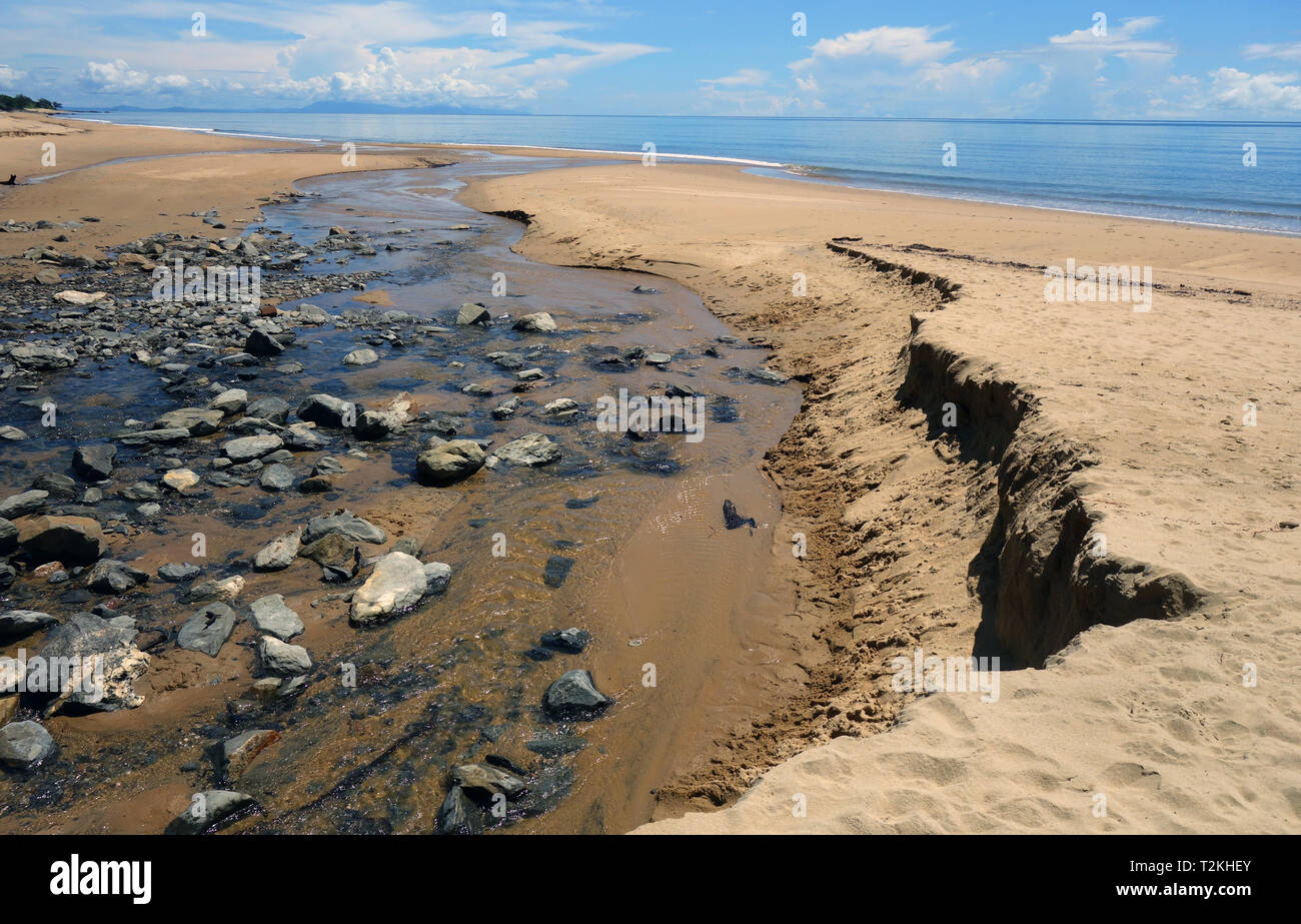 L'ensemble de l'écoulement du ruisseau Ellis Beach, au nord de Cairns, Queensland, Australie Banque D'Images