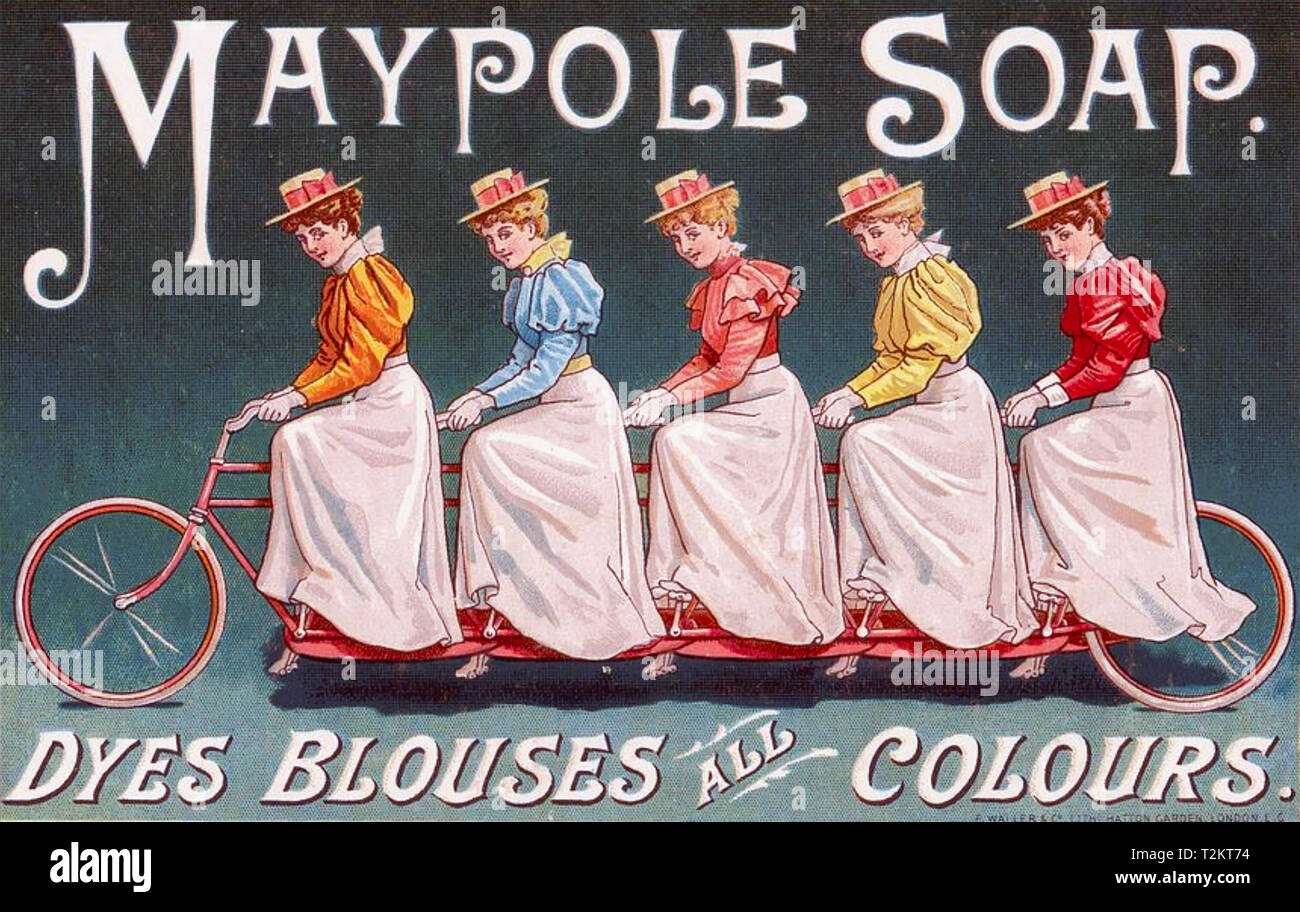 Annonce sur 1905 SAVON MAYPOLE Banque D'Images