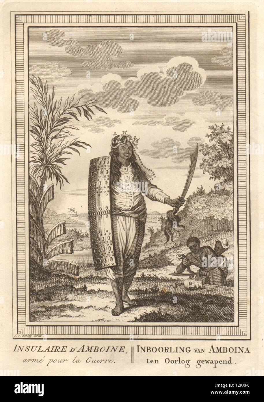 Ambon armés de Torres. Les Moluques, Indonésie Moluques /. East Indies. SCHLEY 1755 Banque D'Images