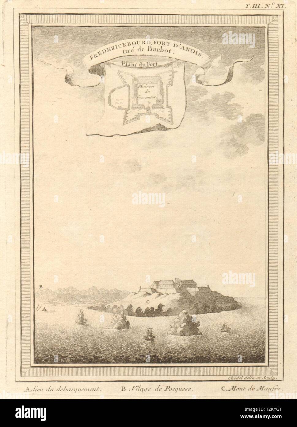 Fort danois Frederiksborg (plus tard Ft Royal), Amanful Hill, Cape Coast, Ghana 1747 Banque D'Images