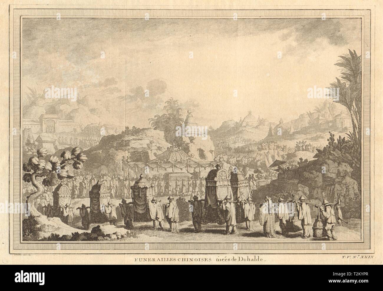 Funerailles 'Chinoises'. La Chine. Un salon funéraire chinois. Jiao chaises 1748 Banque D'Images