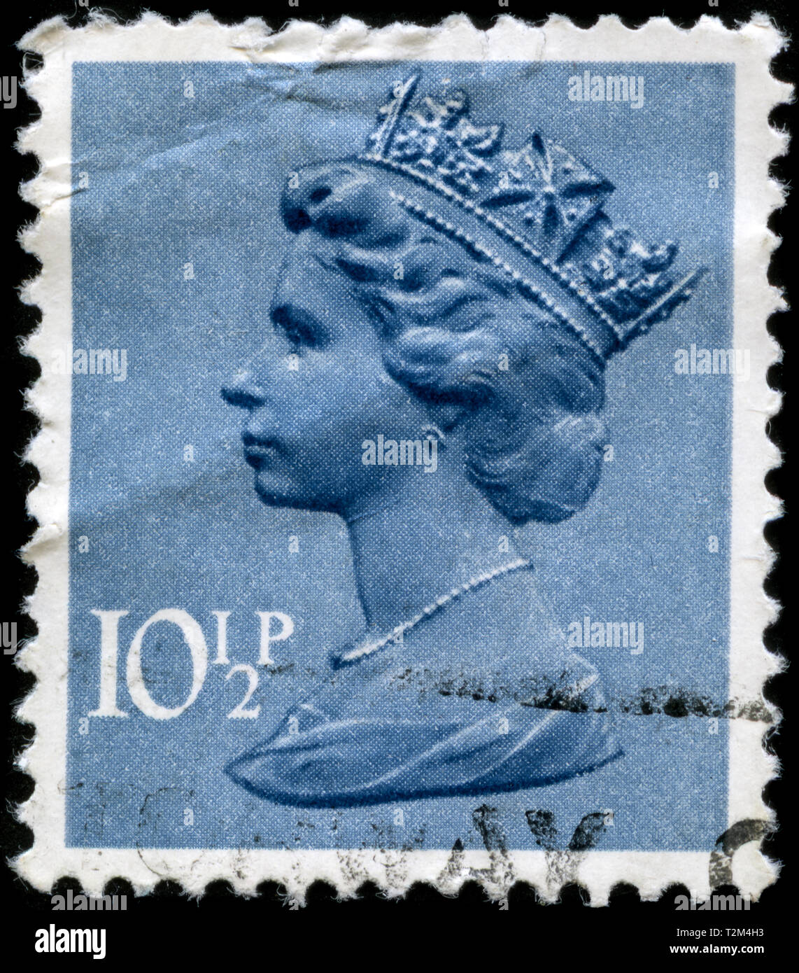 Timbre-poste du Royaume-Uni et l'Irlande du Nord dans le Queen Elizabeth II - virgule Machin - Normal Perfs série émise en 1978 Banque D'Images