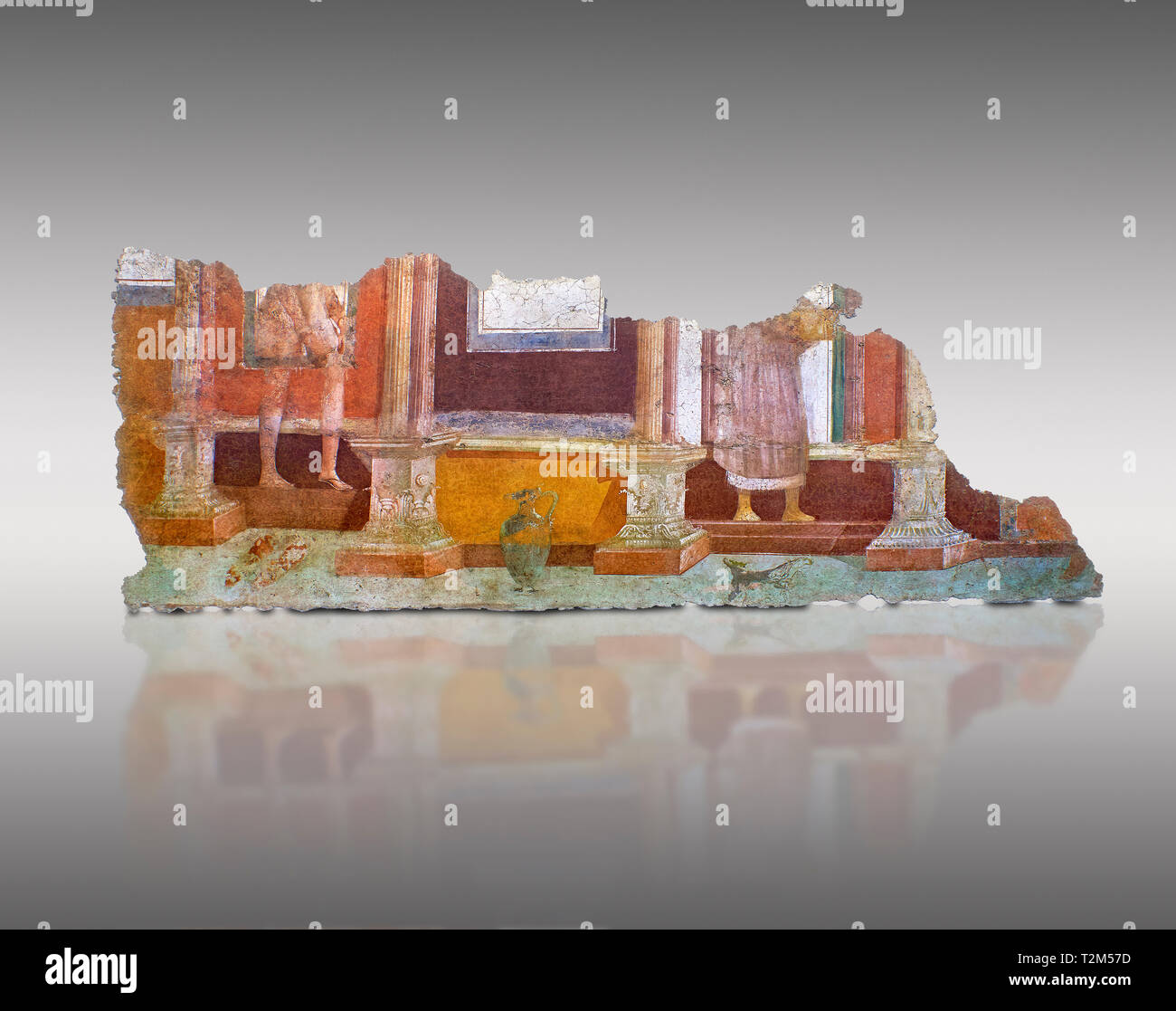 Fresque romaine des décorations murales de la salle de bain Balnea, Rome. Museo Nazionale Romano ( Musée National Romain), Rome, Italie. Banque D'Images