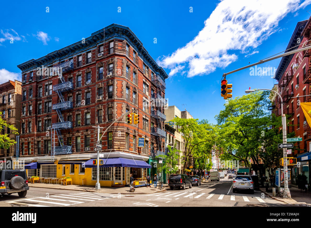 Dans les rues du Lower Manhattan Soho, New York City, USA Banque D'Images