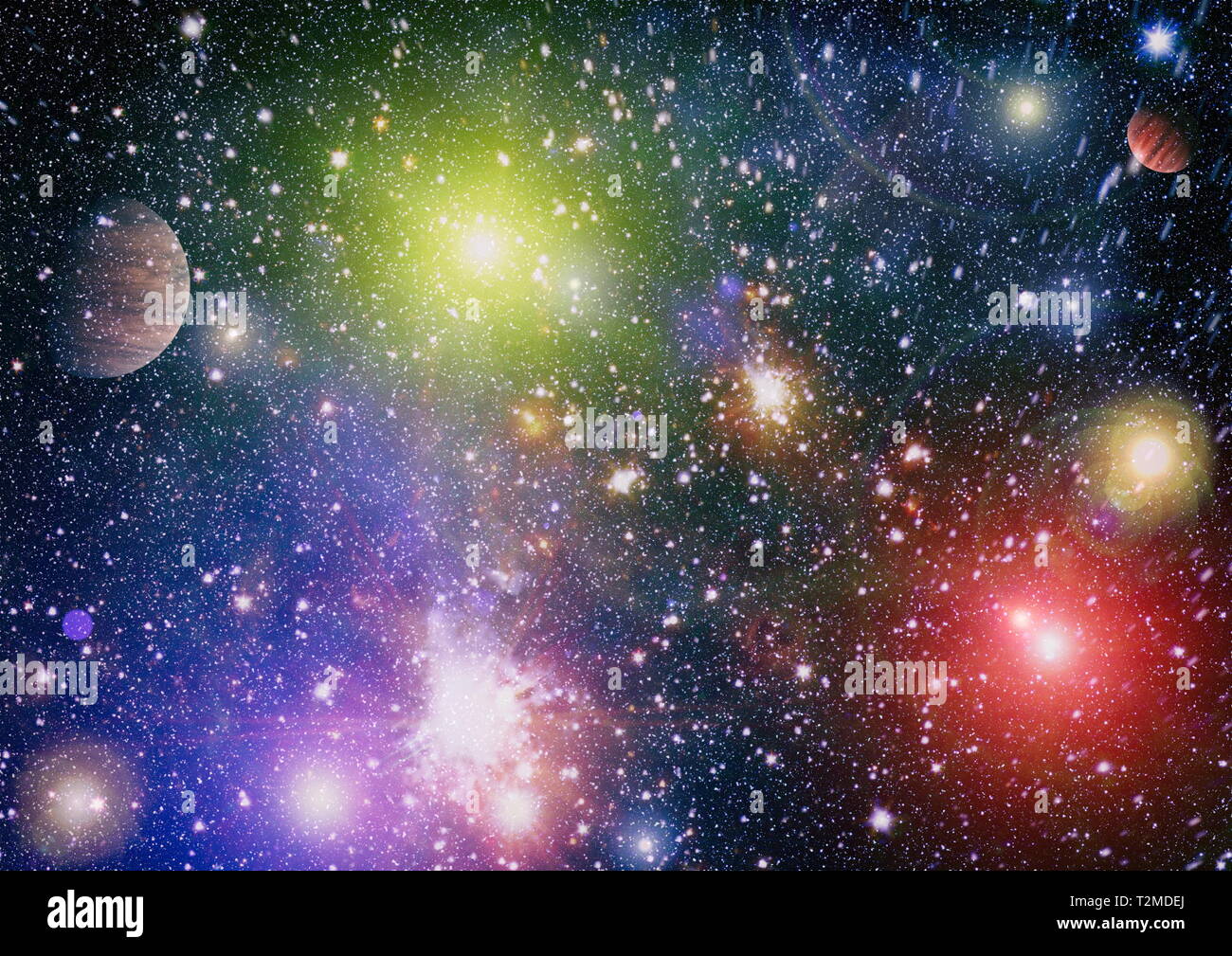 Bon nombre d'années-lumière de l'espace loin de la Terre. Éléments de cette image fournie par la NASA Banque D'Images