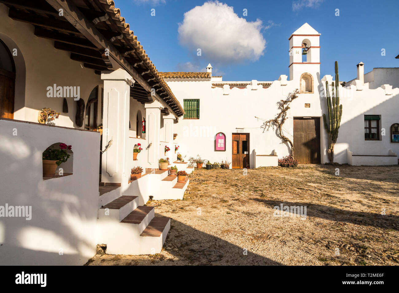 Barbate, Espagne. Le Palomar de la Brena, un ranch du 18ème siècle et dans la province de Cadix, Andalousie Banque D'Images