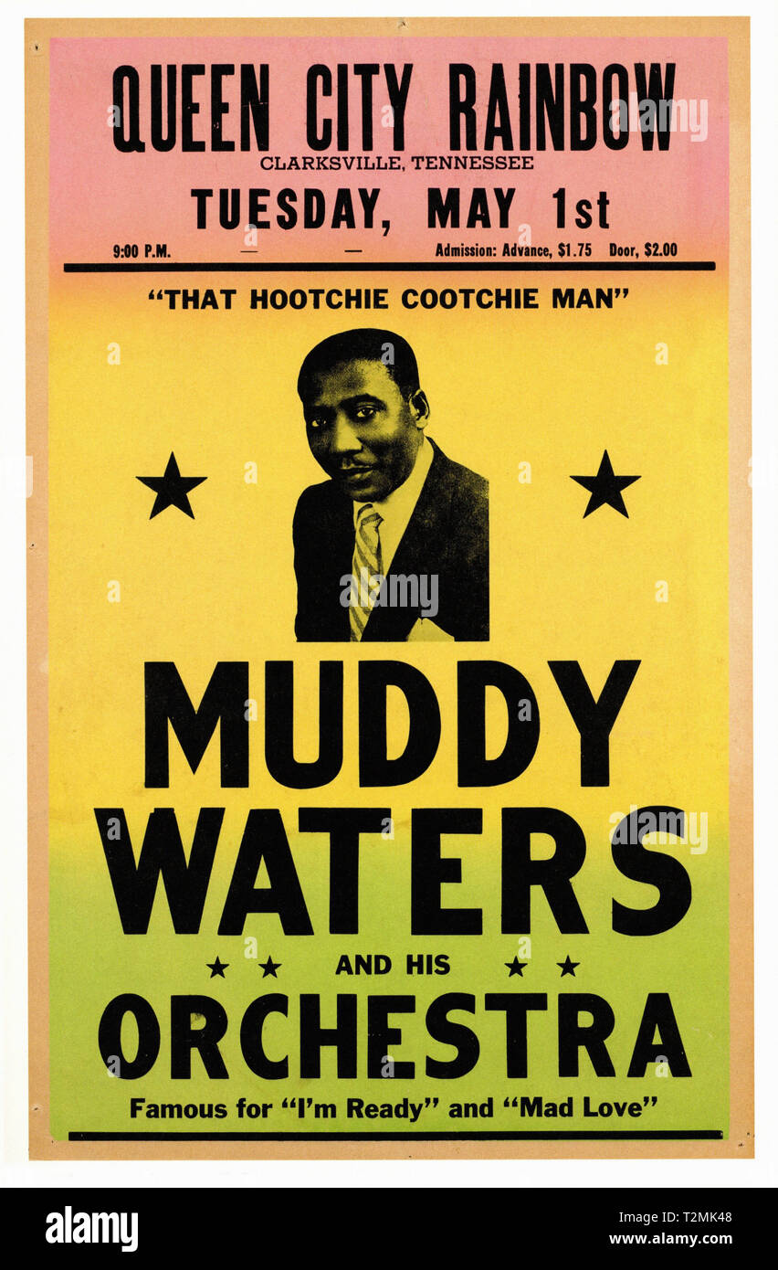 Muddy Waters - concert Vintage poster Banque D'Images