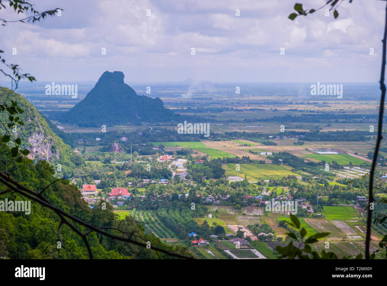 Espaces verts autour de Phatthalung Rock, Thaïlande Banque D'Images