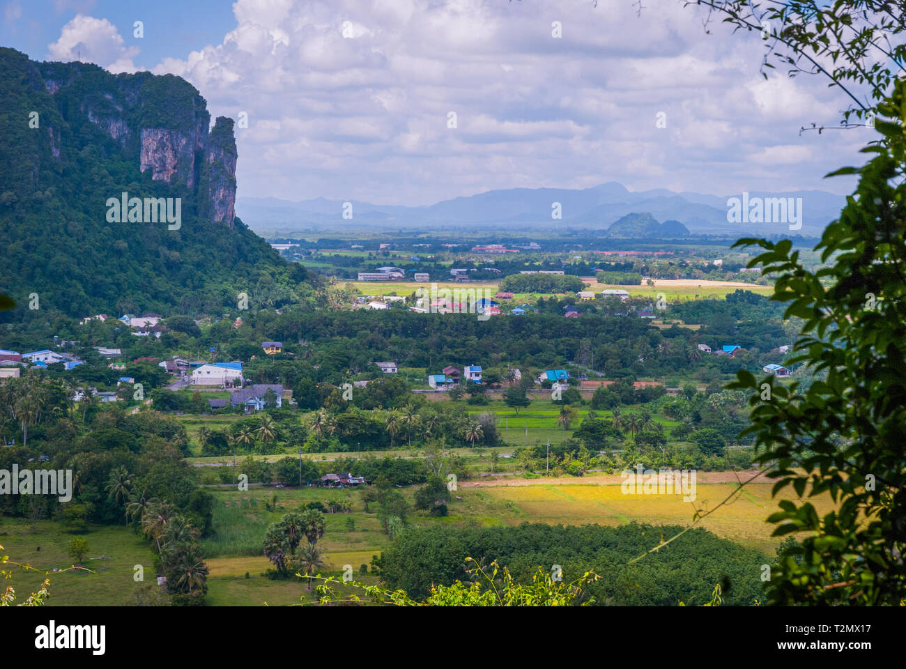 Espaces verts autour de Phatthalung Rock, Thaïlande Banque D'Images