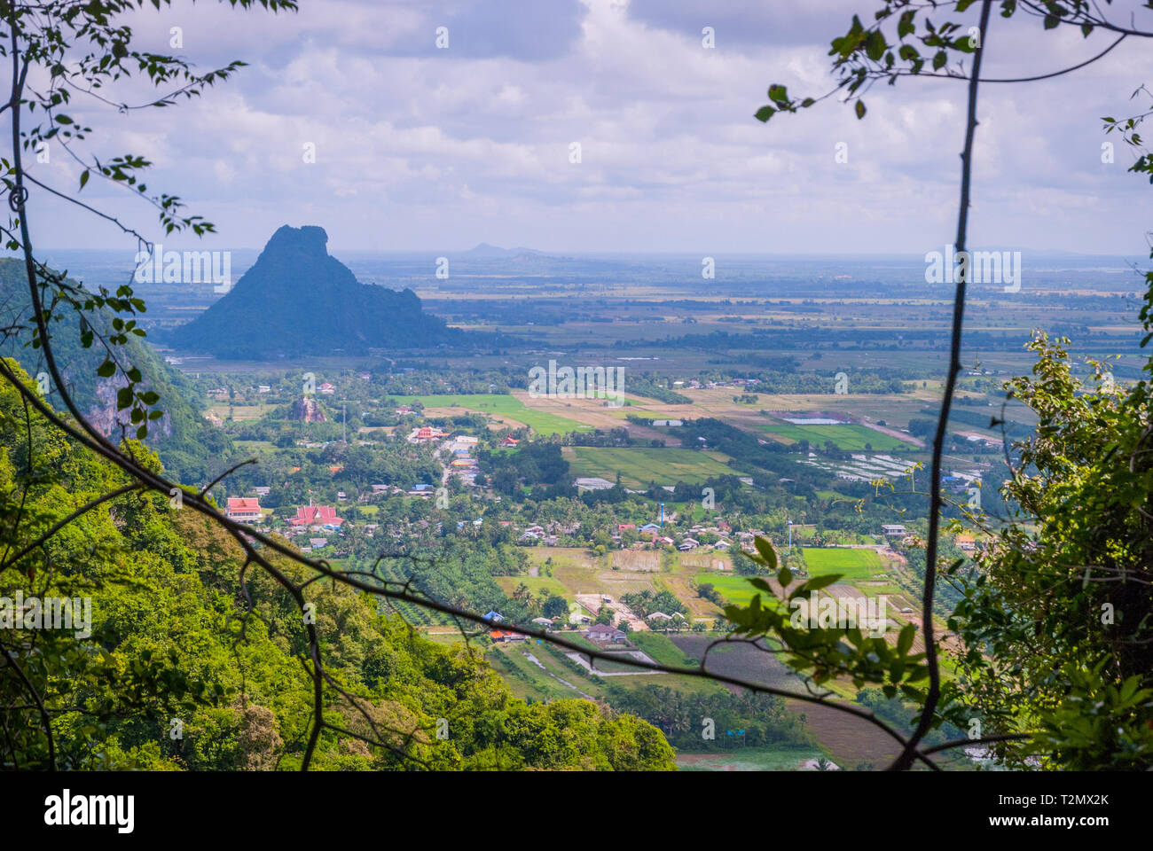 Espaces verts autour de Phatthalung Rock, Thaïlande Banque D'Images